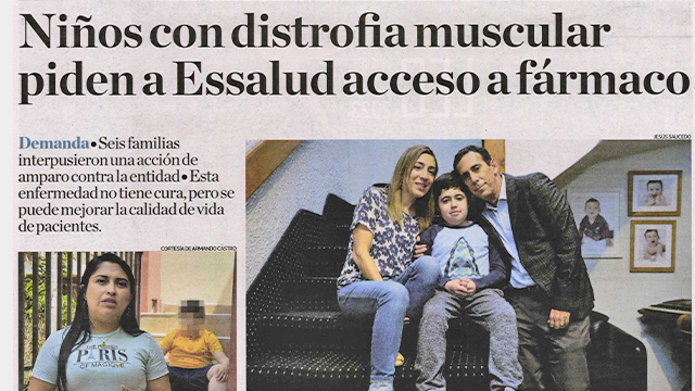 Niños con distrofia muscular piden a EsSalud acceso a fármaco